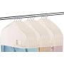 MISSLO Cotton Shoulder Covers for Clothes Hanging Breathable Garment Bag Clothing Dust Protector Closet Storage with 2" Gusset for Suit, Jacket, Shirt, Coat, Dress (Set of 12)