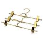 Koobay 11.8" Gold Aluminium Garment Pants Trousers Skirt Bottom Clips Hangers for Closet Organizition hangers 10PS/LOT ( bottom)