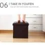 Storage Chair Bench Footstool Folding Ottoman Storage Boxes Seat Stool Home Chair Footstool Storage Bench Anti Foldable 38cmx38cmx38cm