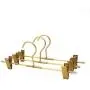 KOOBAY 10Pack 11.8" Aluminium Gold Finish Stainless Bottom Adjustable Clips Pants Skirt Trousers Clothes Metal Hangers KOOBAY 10Pack 11.8" Aluminium Gold Finish Stainless Bottom Adjustable Clips Pants Skirt Trousers Clothes Metal Hangers