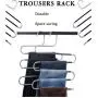 Pants Hangers Cloth Hangers S Shape Non Slip Space Saving Hangers for Pants, Tie, Belt, Scarf, Legging