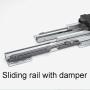 White Pull Out Clothes Hanger Rail/Clothing Damped Sliding Rail/Extendable Organizer Rack for Depth 14inch,18inch Wardrobe (Size : 121235.8cm)