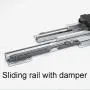 White Pull Out Clothes Hanger Rail/Clothing Damped Sliding Rail/Extendable Organizer Rack for Depth 14inch,18inch Wardrobe (Size : 121235.8cm)