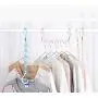EvaroFly Multipurpose Portable Folding Hanger, Save Space Storage Clothes Hanger, Travel Camping -Blue 10 Pcs