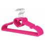 10pcs Premium Quality Velvet Clothes Hangers - Super Slim, Flocked Pink, Heart-Shaped, Space-Saving, No Slip Hangers