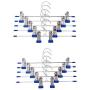 10Pcs Hangers for Clothes Stainless Steel Clip Stand Hanger Pants Skirt Kid Clothes Adjustable Pinch Grip Cabide Random Color