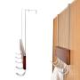 Over Door Hanger Modern Door Hook Bamboo & Aluminum for Bedroom, Living Room, Bathroom