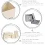 Harbour Housewares Industrial First Aid Boxes - Vintage Style 2-Tier Steel Medicine Storage Organiser - Cream Harbour Housewares Industrial First Aid Boxes - Vintage Style 2-Tier Steel Medicine Storage Organiser - Cream