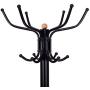 Coat Hat Rack Tree Stand Clothes Hanger Hooks Umbrella Holder Vintage Metal New Black