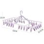 NIEHFIT Multi-Clip Drying Racks, Hook Hangers, Sock Dryer, Home Balcony Clothes Space Saver Drip Hanger,Rotary Airers (Color : Beige, Size : 32 PEG)