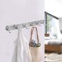Atkobac Stainless Steel Wall Hook Rack Wall Mount Hanger Hanging Rack for Keys Keychains Bag Hat Clothes Towel Coat for Kitchen Home Living Room Door