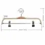 LOHAS Home 10-Pack Natural Finish Wooden Pant Hangers with Anti-Rust Hook and 2-Adjustable Clips