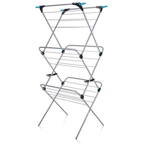 Minky Homecare 3 Tier Plus Drying Rack, 49, Silver