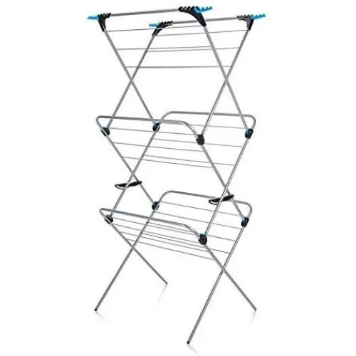 Minky Homecare 3 Tier Plus Drying Rack, 49, Silver