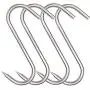 HONSHEN Meat Hook, 8Inch 10mm Heavy Duty S-Hooks Stainless Steel Meat Processing Butcher Hooks (10mm8inch)