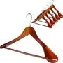 Clutter Mate - Set of 6 - Premium Finish Wooden Suit Hangers, Coat Hangers, Solid Cherry Wood Hangers with Wood-Grain, Wide Shoulder Heavy Clothes Hanger for Suits, Jacket, Non Slip Pants, Swivel Hook Clutter Mate - Set of 6 - Premium Finish Wooden Suit Hangers, Coat Hangers, Solid Cherry Wood Hangers with Wood-Grain, Wide Shoulder Heavy Clothes Hanger for Suits, Jacket, Non Slip Pants, Swivel Hook