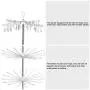 Cypress Shop Clothes Drying Rack Line Foldable Hanging Laundry Clothes Dryer Towel Hanger 3 Tiers Indoor Use Clothlines Balconies 3 Legs Retractable Folding Stand Household Home Furniture