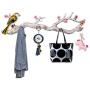 HXGL-Hanger American Creative Door Clothes Hook Wall Hanging Rack Wall Hook Porch Art Large Wall Coat Rack Flower and Bird Hook (Color : White)