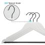 Perfecasa Grade A Solid Wooden Hangers 20 Pack, Suit Hangers, Coat Hangers, Premium Quality Wooden Hangers (Pure White)