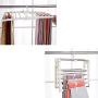 HJYPYJ Magic Hanger,Rotatable Multifunction Magical Hangers,Card Buckle Design Non-Slip Trouser Hangers,Space-Saving Organizer Hangers, Strong Bearing Capacity/White / 37.9x37cm
