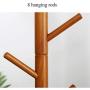 Barture-Coat rack Clothes Stand Hangers Rubber Wood Entryway Storage Shelf with Hooks Height 170cm Simple Installation 4 Colors (Color : Black) Barture-Coat rack Clothes Stand Hangers Rubber Wood Entryway Storage Shelf with Hooks Height 170cm Simple Installation 4 Colors (Color : Black)