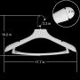 Dedu Plastic Extra Wide Suit Hangers, Pack of 15, Width: 17.7