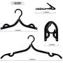 muyan 10PCS Travel Hangers, Ultra-Light Portable Folding Clothes Rack, can Help You Save Space in The Home and Travel use, Non-Slip Design is Convenient for Drying Various Clothes. (newblack)