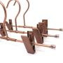 Koobay 20Pack 30CM Rose Gold Clothes Hangers with 2 Adjustable Clips Pants Hangers