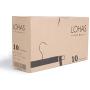LOHAS Home 10-Pack Natural Finish Wooden Pant Skirt Hangers with 2-Adjustable Anti-Rust Clips