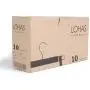 LOHAS Home 10-Pack Natural Finish Wooden Pant Skirt Hangers with 2-Adjustable Anti-Rust Clips