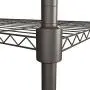 Rolling Wire Shelving Garment Rack, Metal Clothes Rack Organizer with 4 Adjustable Side Hooks and Single Hanger Bar