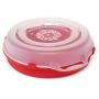Homz Holiday Wreath Plastic Storage Box, Up to 24", Red With Clear Lid (Pack of 1)