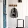 Jiji Coat Rack Nordic Wood Coat Rack Key Holder Clothes Hangers Simple Hook Wall Shelf Home Decorative Bedroom Furniture Wall Brack Hook Coat Stand (Color : Brown)