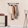 MZGH ISLAND Wall Mount Industrial Vintage Clothing Store Coat Rack, Wall Hanging Pipe Shelves,Clothes Display Stand,Hanging Storage Garment Rack,Towel Rack (31.5 in)
