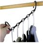 10pc Black Space Saving Hanger Plastic loset Hook Cloth Hanger Wardrobe Organizer Space Saver Bathroom Door Kitchen Towel Holder Decoration