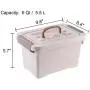 Livable Khaki Plastic Storage Boxes with Brown Handle, 6 Quart Storage Bin with Latch/Lid, 4 Pack Livable Khaki Plastic Storage Boxes with Brown Handle, 6 Quart Storage Bin with Latch/Lid, 4 Pack