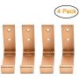 Coat Rack Wall Mounted, Foldable Towel Wall Hanger Hooks Retractable Hook Folding Wall Rack Hook Holder for Clothes - Utility Hooks - Space Aluminum Coat Clothes Hangers - 4 Pack (Gold)