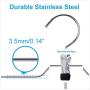 4 Pack Space-Saving Closet Organizers,Four-Layer Creative Clothes Hanger, Adjustable Traceless Pants Clip, Multi-Functional Stainless Steel Hanger with PVC Protector At The Edges for Men Wome