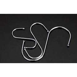 DayCount Pack of 20 Stainless Steel S Shape Small/Medium/Large Multipurpose Hooks Heavy Duty Clothes Hanger Rack Closet Storage Rack Tool (Medium)