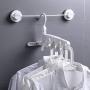 TOPINCN Clothes Hanger PP Portable Folding Hanger Clothes Drying Rack Organizer with 5 Hooks Rotated 360 Degrees for Household Clothes Storage 5kg