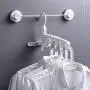 TOPINCN Clothes Hanger PP Portable Folding Hanger Clothes Drying Rack Organizer with 5 Hooks Rotated 360 Degrees for Household Clothes Storage 5kg
