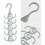 Aland 5 Layers Multifunctional Scarf Necktie Belt Wardrobe Clothes Storage Rack Hanger Belt Hanger with Hook Hanger Multifunctional tie Hook Bag Storage Rack White