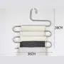 [Merlove] 5 Layers S Shape Multifunctional Clothes Hangers Pants Storage Hangers Rack