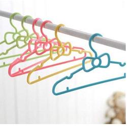 20pcs Childrens Bow Hanger Home Baby Clothes Hanger Random Color