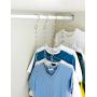 Closet Space Saving Metal Clothes Hangers Chain (5 Pack)