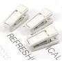 WEFOO 20 Pcs White Plastic Hangers Clips Multi-Purpose Hanger Clips Finger Clips for Plastic Clothes Hangers