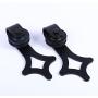 CCJH Antique Style Wood Door Hardware Rhombus Style Rollers Hangers Black (NO SLIDING RAIL)