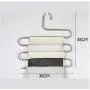 5pcs 5 Layers S Shape Multifunctional Clothes Hangers Pants Storage Hangers Cloth Rack Multilayer Storage Cloth Hanger
