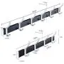 ZHEN GUO Coat Rack Wall Mounted Coat Hat Aluminum Hooks 3M Tape Adhesive Hanger for Clothes (Color : Black, Size : 45cm)