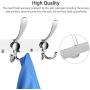 EEEKit 10/15 Hooks, Stainless Steel 304 Coat Holder, Rail Hat Bath Robe Clothes Hanger Rack Mugs Holder Home Storage for Office, Kitchen, School, Entryway, Wall Mounted